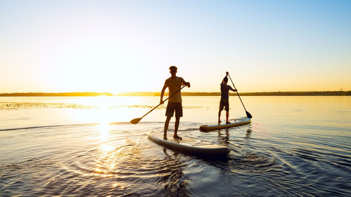 Paddle Boarding Atholl Palace Stock Canva